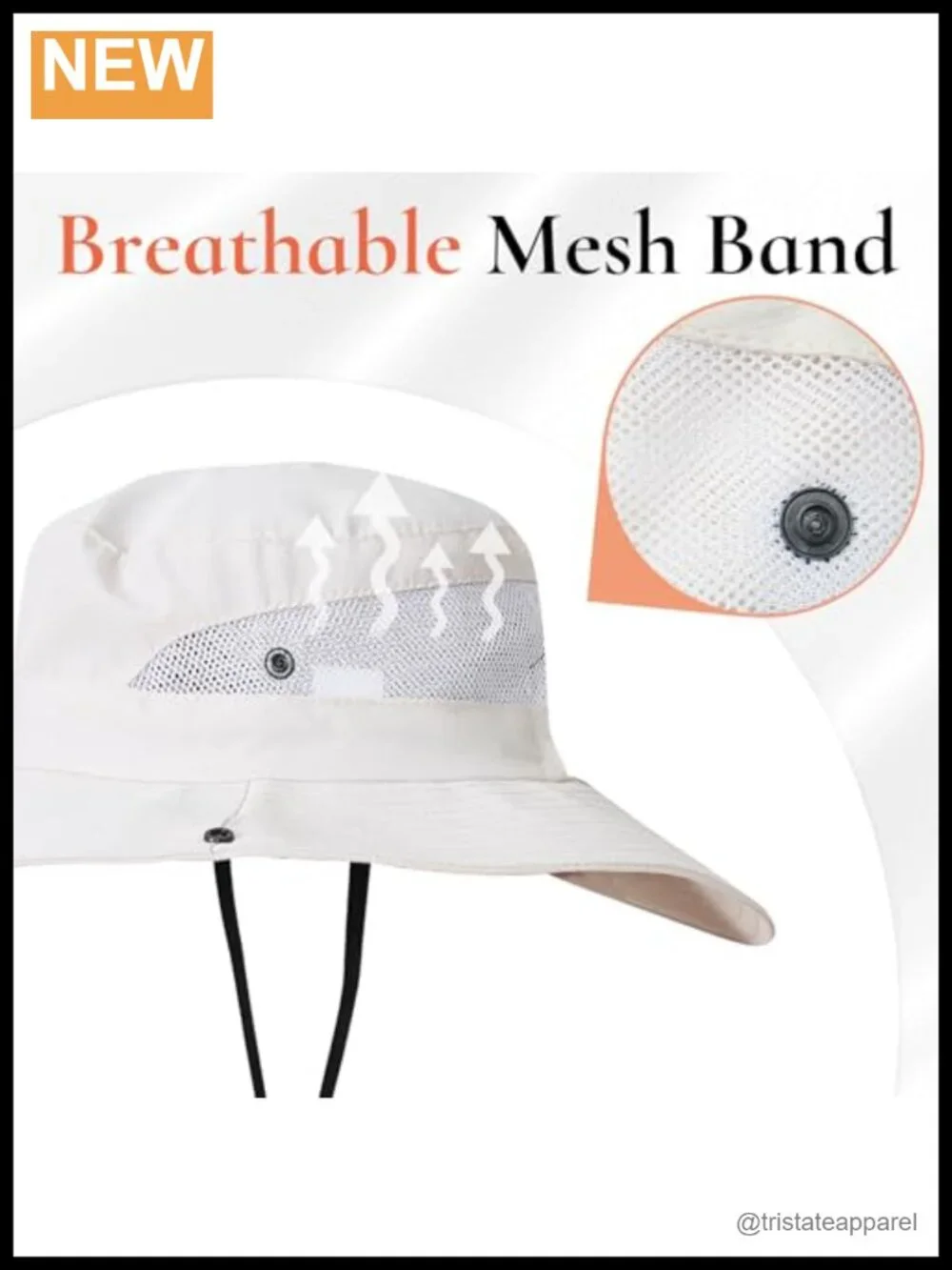 UPF 50+ Fishing Bucket Sun Hat with Ponytail Hole for Women Men Adjustable